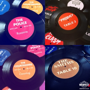 vinyl record music themed wedding