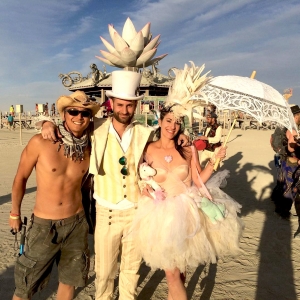 Burning Man wedding couple