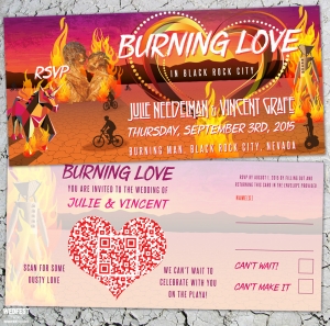 burning man wedding invites
