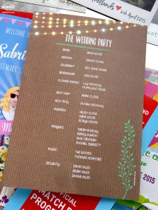 festival wedding order of service
