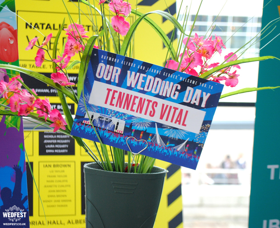 festival wedding table name card tennents vital