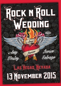 Las Vegas Rock n Roll Wedding Invites