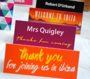 personalised wedding place name cards