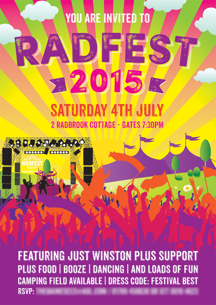 Radfest Festival Birthday Party Invites