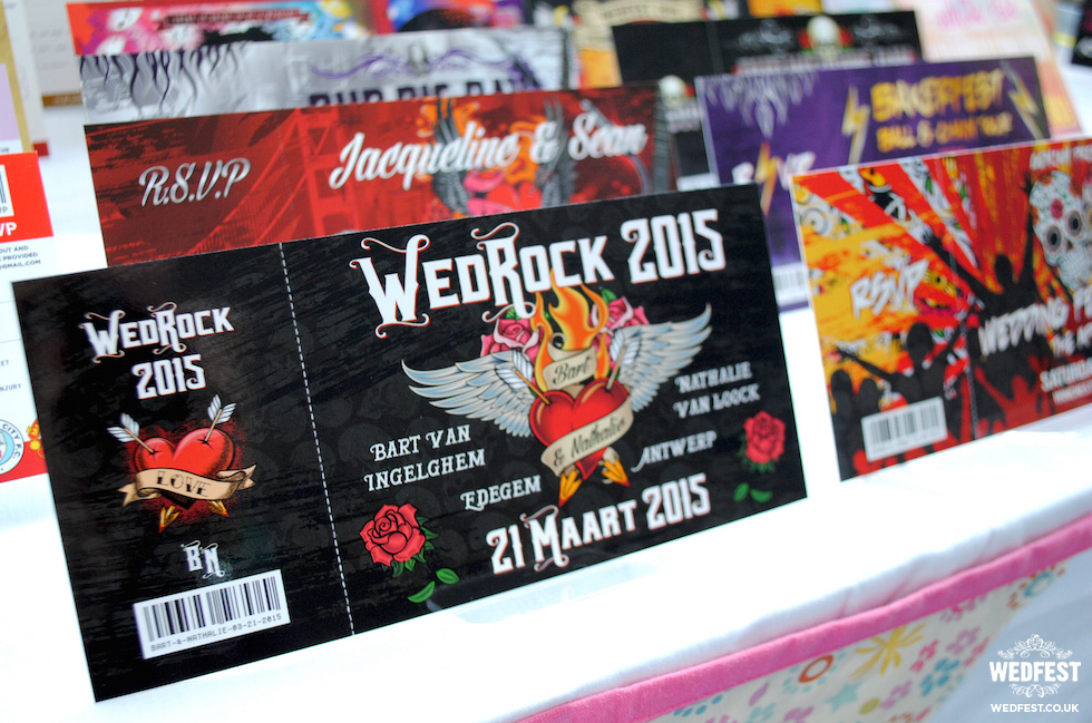 rock n roll wedding invites from wedfest