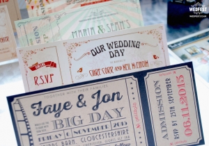 vintage ticket wedding invitations from wedfest