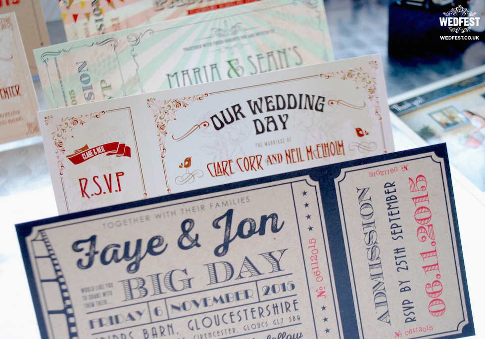 vintage ticket wedding invitations from wedfest