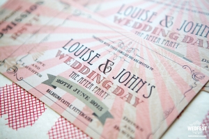 vintage ticket wedding invite from wedfest