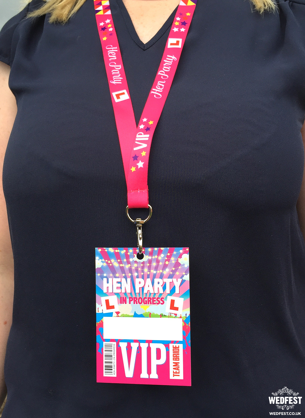 wedfest hen party lanyard