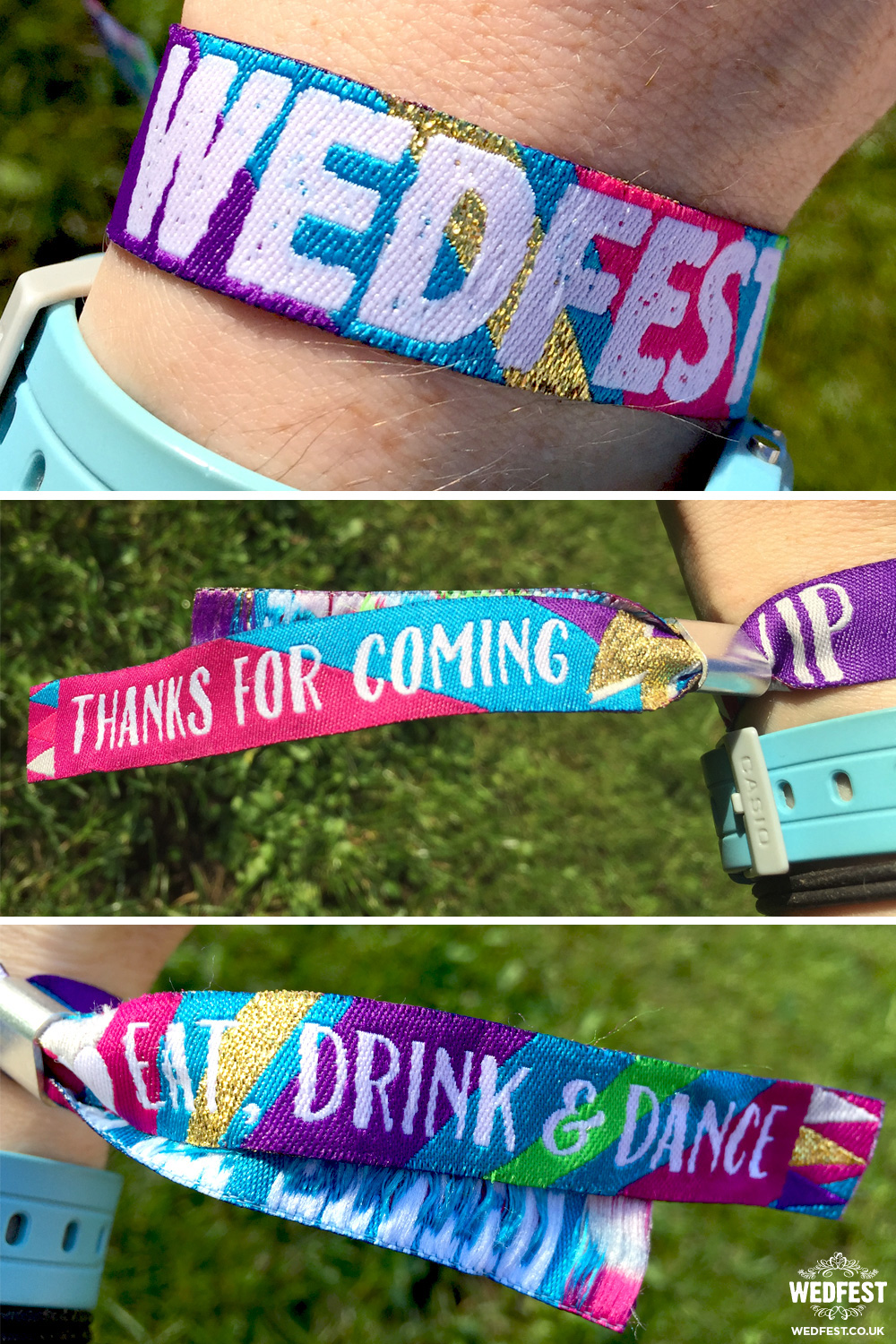 generic festival wedding wristbands