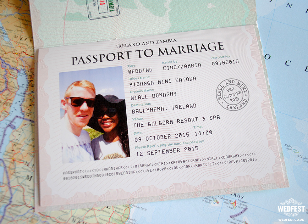 Personalised Passport Wedding Invitations Personalised Passport Wedding Invitations