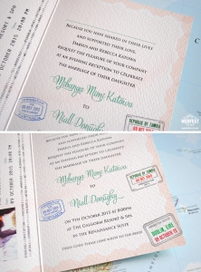 Personalised Passport Wedding Invites