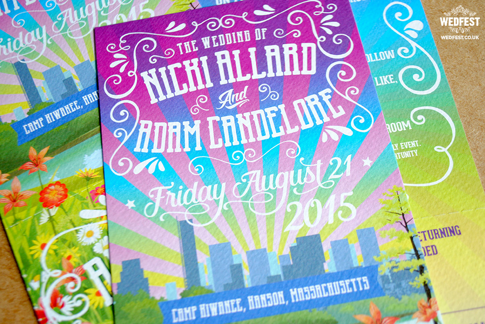 boston skyline wedding invite