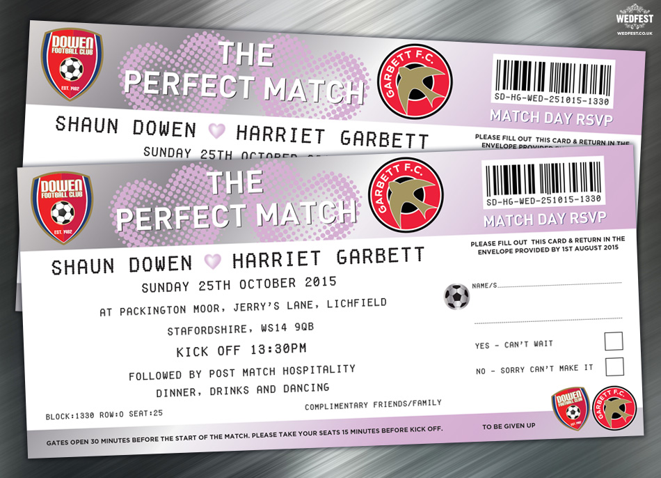 football ticket wedding invites football ticket wedding invites