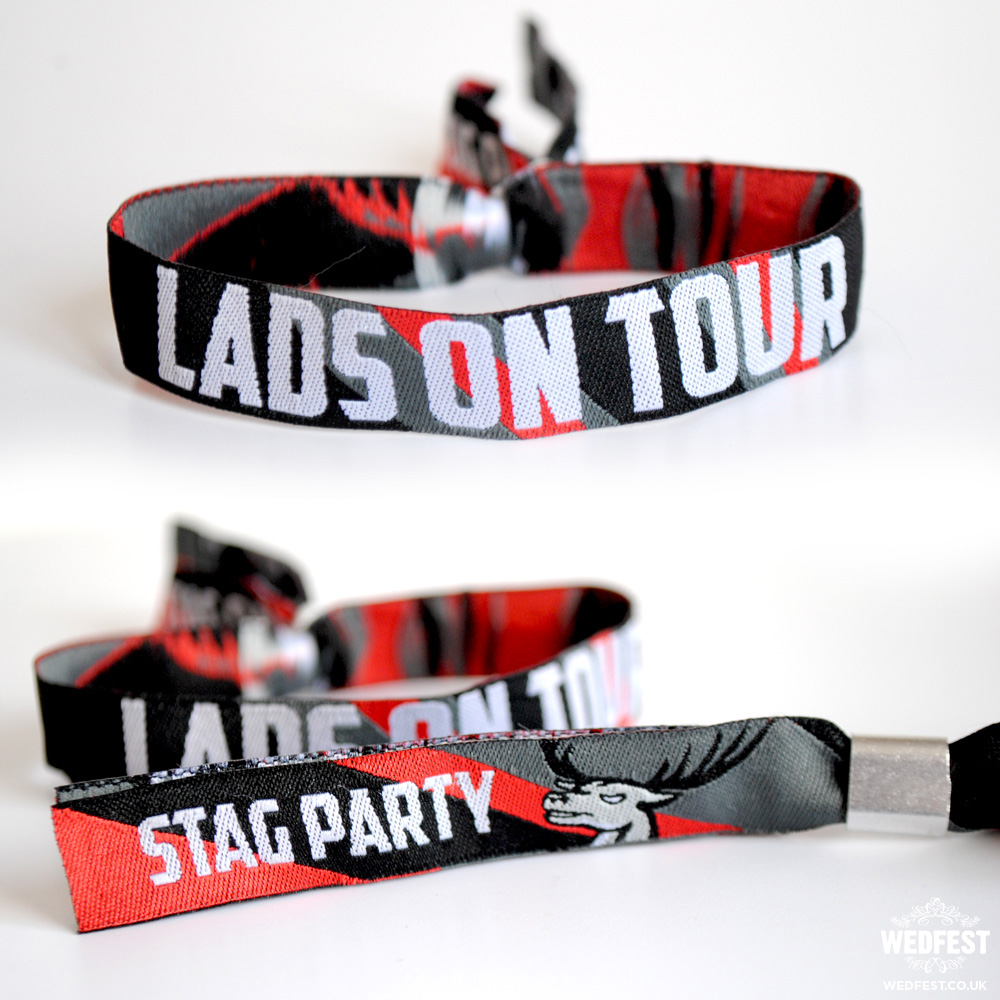 lads on tour stag do wristbands