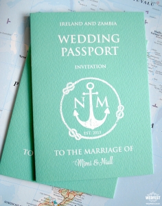 passport wedding invitation