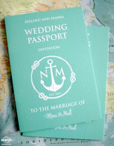 passport wedding invitations