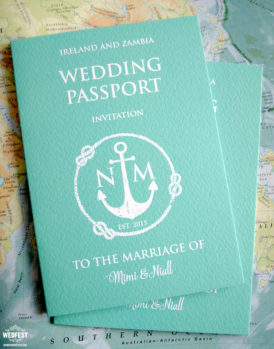 passport wedding invitations