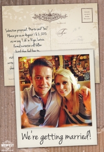 polaroid photo wedding save the date cards