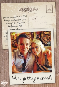 polaroid photo wedding save the date cards