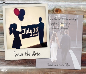 polaroid wedding save the dates