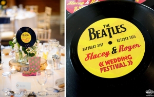 the beatles vinyl record wedding stationery