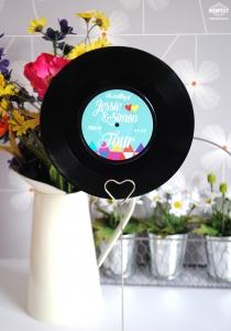 vinyl record wedding stationery