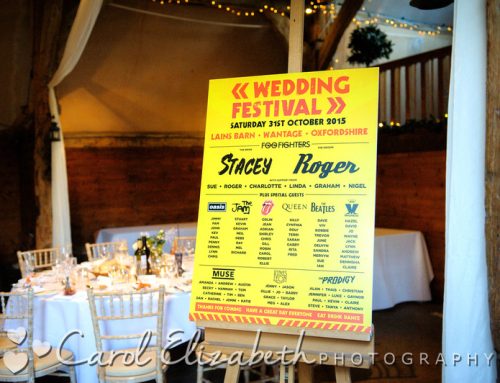 Stacey & Roger’s Wedding Festival Table Plan and Vinyl Records