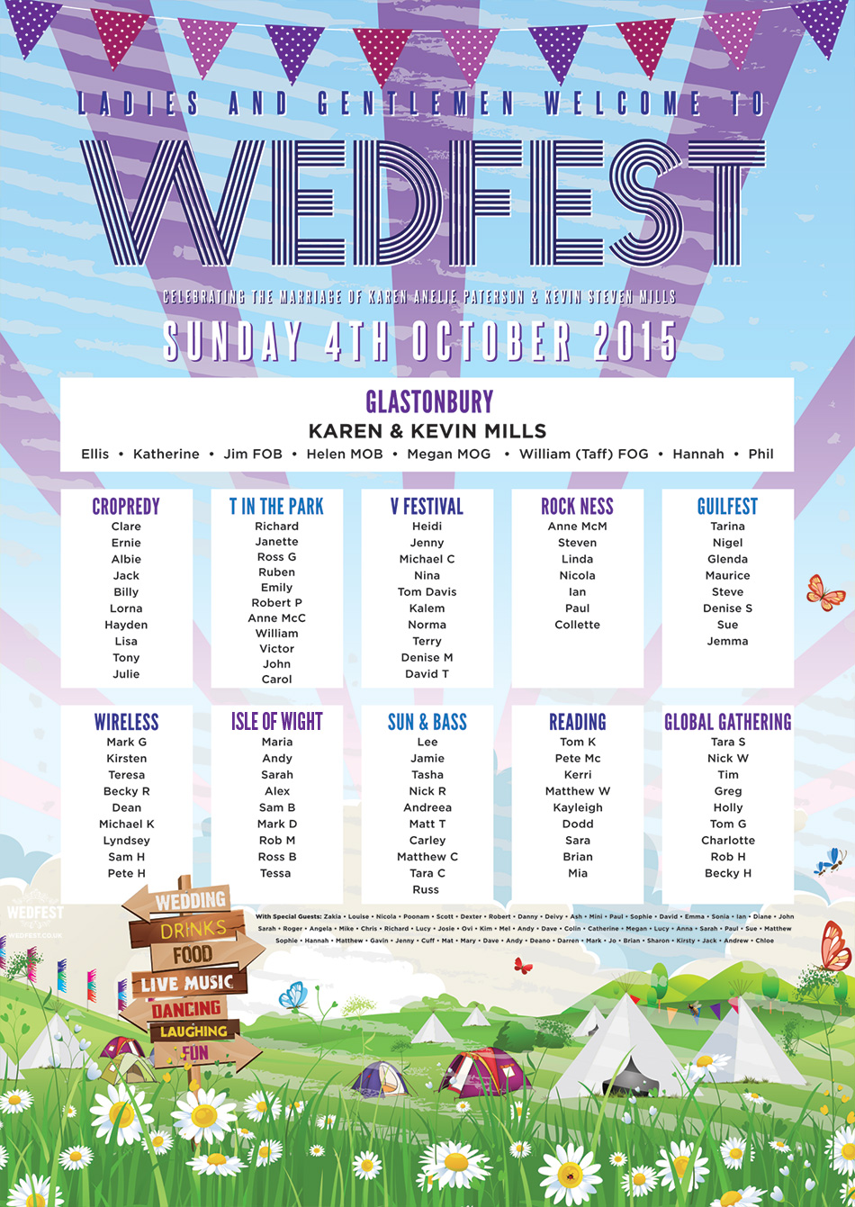 Wedfest Wedding Seating Chart