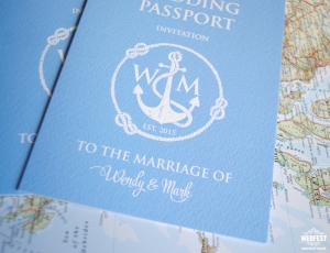 passport wedding invitation