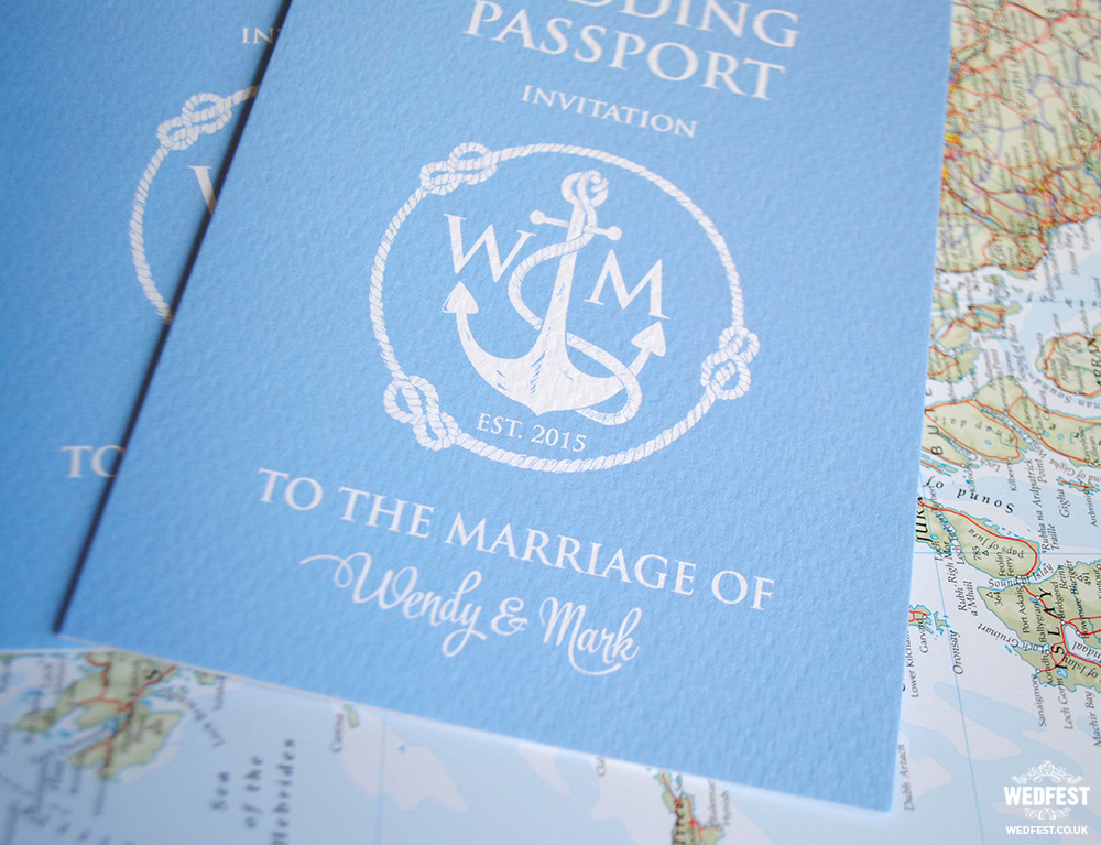 passport wedding invitation