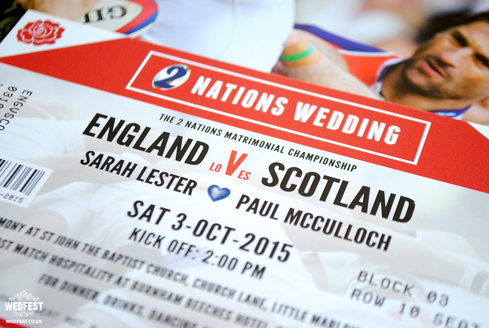 rugby wedding invitations