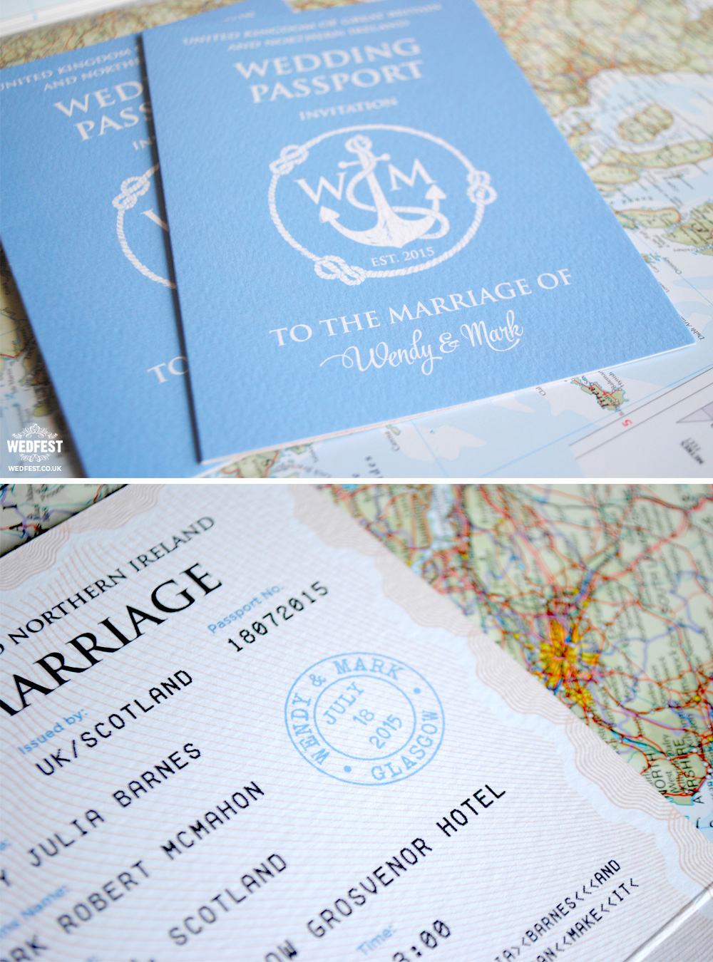 wedding passport invitation