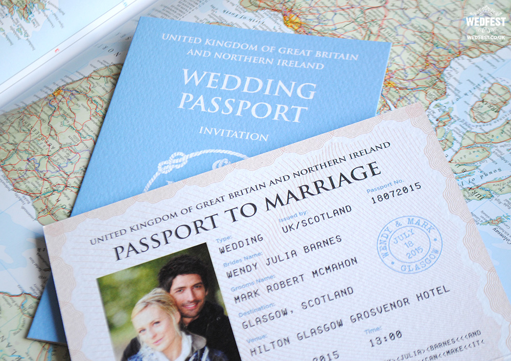 wedding passport invites