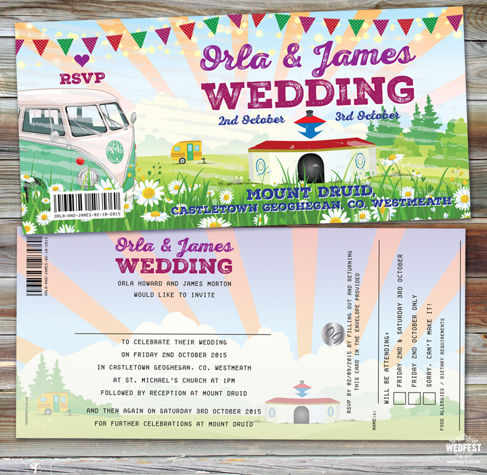 Mount Druid Festival Wedding Ireland Invitations