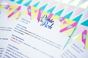 picnic themed wedding stationery