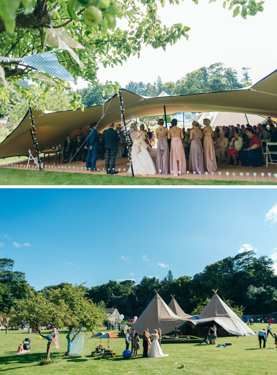 festival wedding tipi ceremony