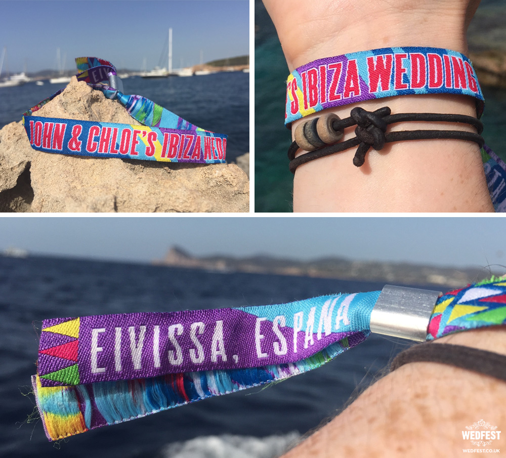 Ibiza Wedding Personalised Wristbands