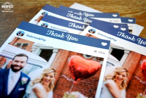 instagram photo wedding thank you card