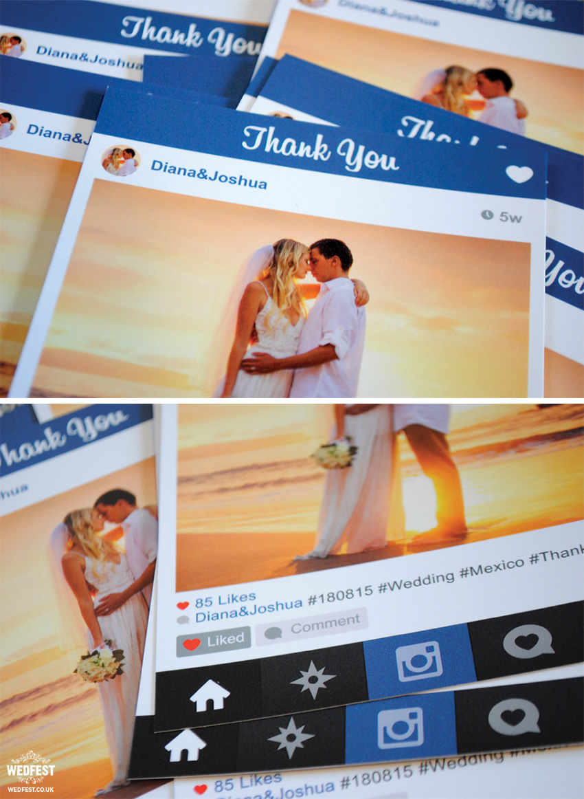 instagram style thank you cards