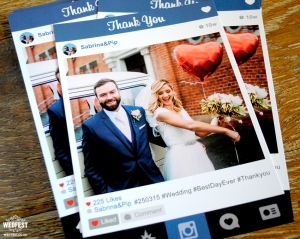 instagram wedding thank you cards