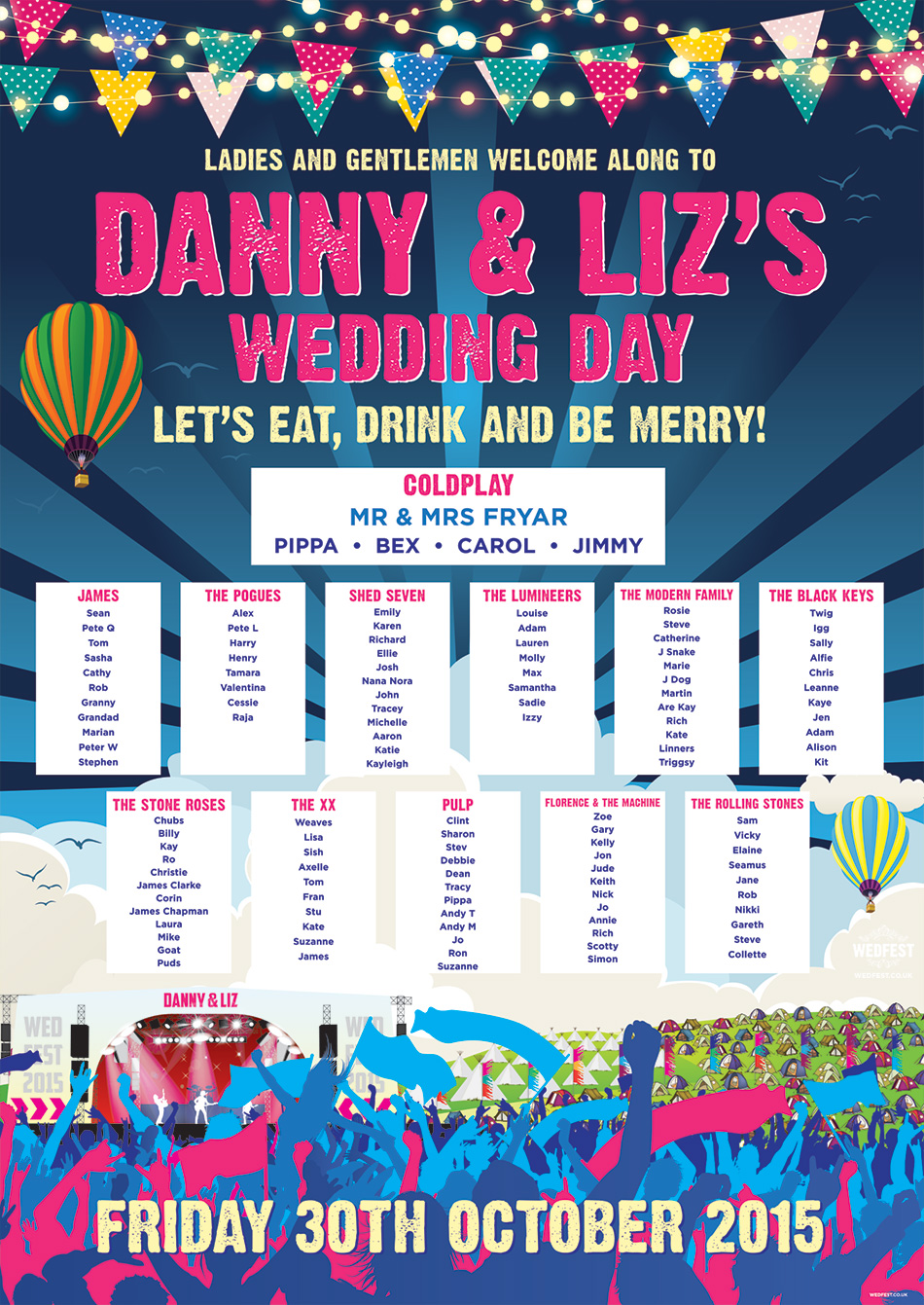 wedfest festival wedding seating plan