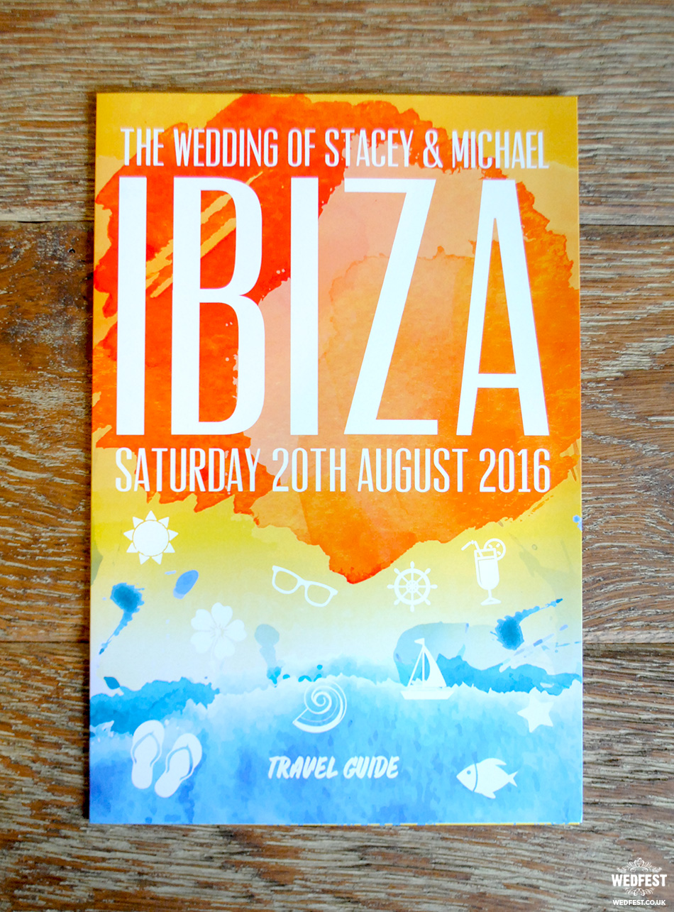 ibiza holiday brochure wedding invitation