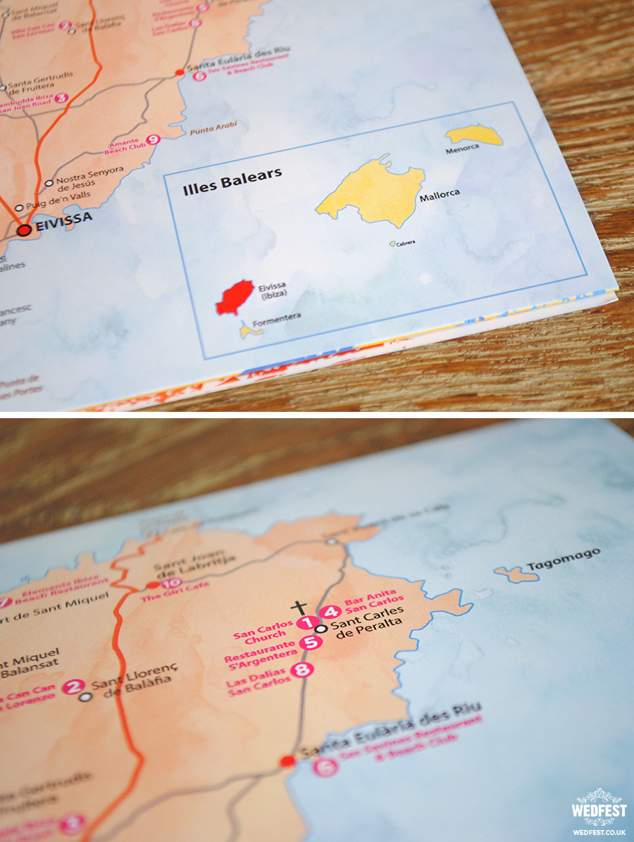 ibiza map wedding invite