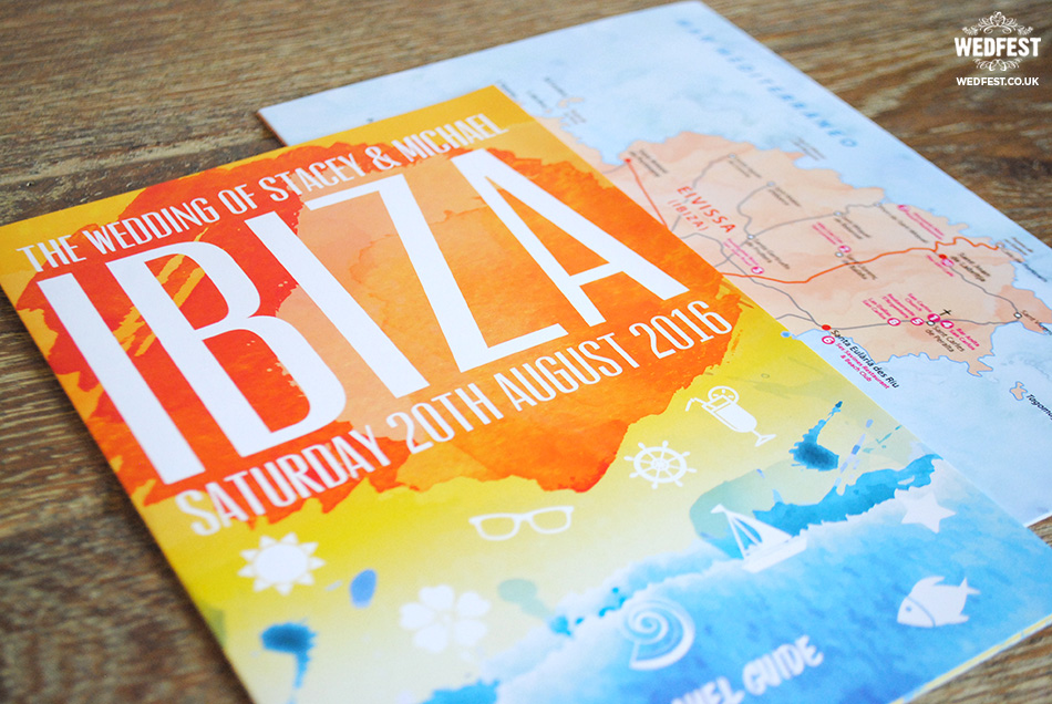 ibiza travel brochure wedding invite