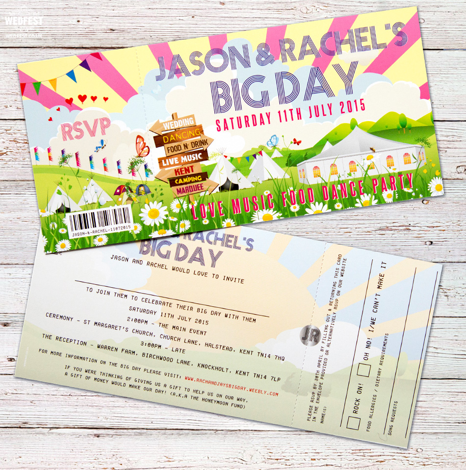 our big day festival wedding invitation