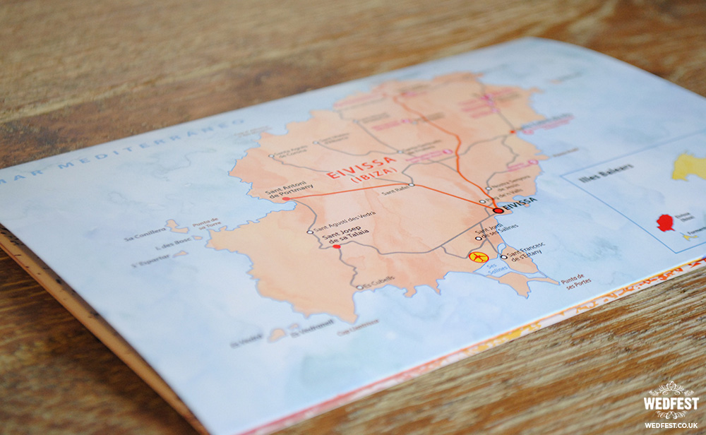 travel destination wedding invite map