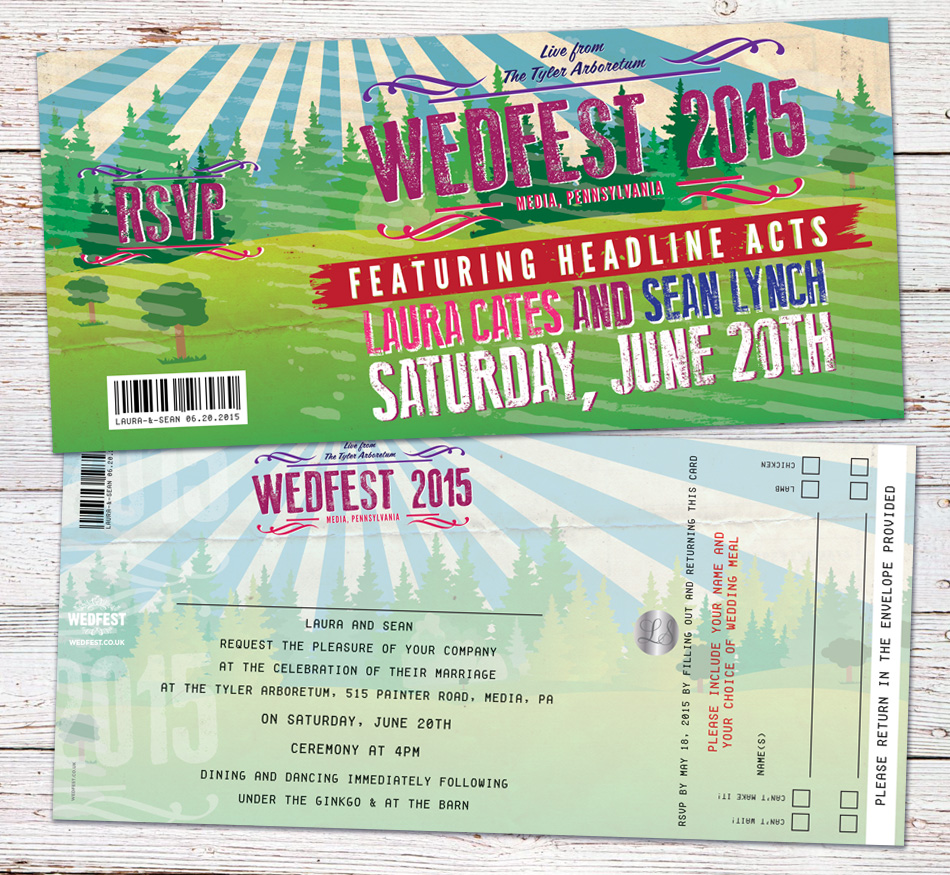 tyler arborteum wedfest wedding invitation