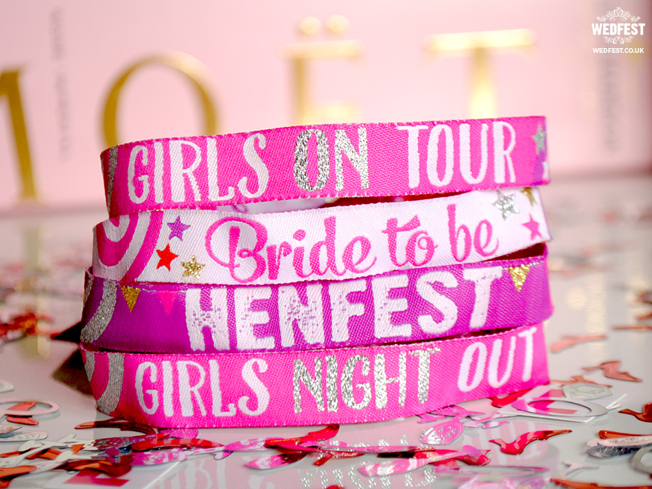 wedfest hens party wristbands