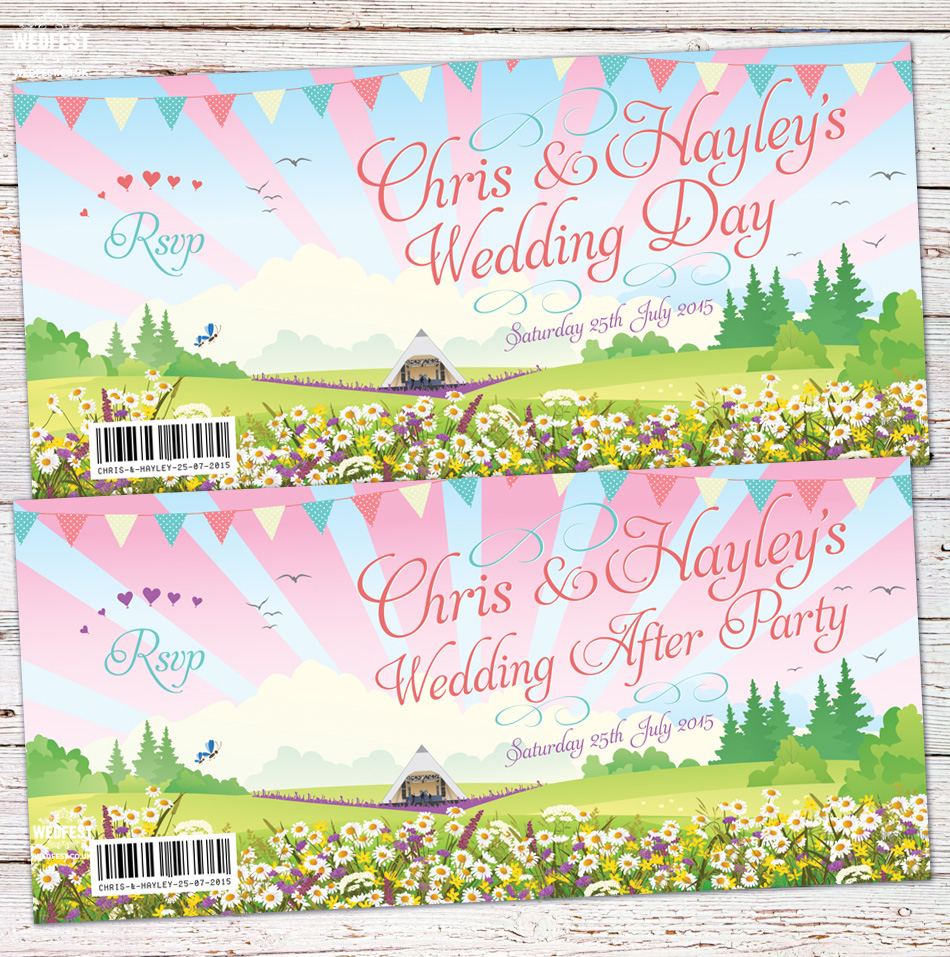 Chris & Hayley's Boho Festival Wedding Invite